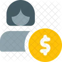 Finanzierin Finanzierin Angestellte Symbol