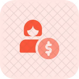 Weibliche Finanzierin  Symbol