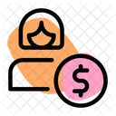 Finanzierin Finanzierin Angestellte Symbol