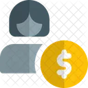 Finanzierin Finanzierin Angestellte Symbol