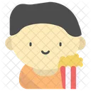 Weibliche Kinogangerin Kinogangerin Popcorn Und Kinogangerin Icon