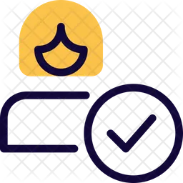 Weibliche Mitarbeiterin ausgewählt  Symbol