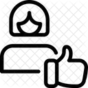 Weibliche Mitarbeiterin wie  Symbol