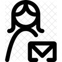Weibliche Nachricht  Symbol