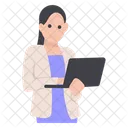 Weiblicher Mitarbeiter-Avatar  Symbol