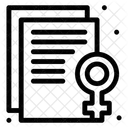 Weibliches Dokument  Symbol