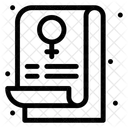 Weibliches Dokument  Symbol