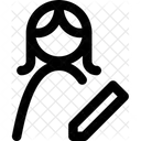 Weibliches Konto bearbeiten  Symbol