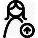 Weibliches Profil hochladen  Symbol