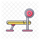 Weight Bench Bodybuilding Exercise Icon