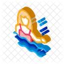 Woman Swimmer Park Icon