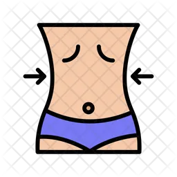 Fat Loss Icon - Download in Colored Outline Style