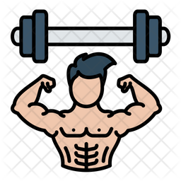 6,445 Body Builder Workout Colored Outline Icons - Free in SVG