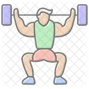 Weightlifting Lineal Color Icon Icon