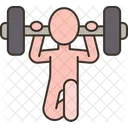 Weightlifting Kneel Barbell Icon