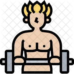 Weightlifting Barbell Jerk  Icon