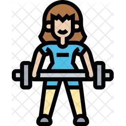 Weightlifting Barbell Jerk  Icon