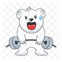 Weightlifting Bear Icon