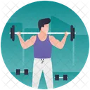 Dumbbells Exercise Weightlifting Gym Workout Icon