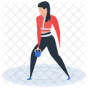Gymnastic Fitness Weight Lifting Icon