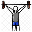 Bodybuilder Weightlifting Gym Icon