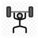 Weightlifting Barbell Exercise Icon