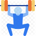 Barbell Weightlifter Exercise Icon