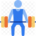 Deadlifting Barbell Weightlifter Icon