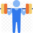 Squat Barbell Weightlifter Icon