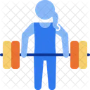 Deadlifting Barbell Weightlifter Icon