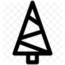 Monochrom Weihnachten Baum Symbol