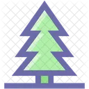 Monochrom Weihnachten Baum Symbol