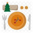 Weihnachtsessen  Symbol