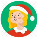 Weihnachtsfrau-Avatar  Symbol