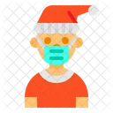 Weihnachtsjunge mit Maske  Symbol