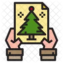 Geschenk Hand Weihnachtskarte Symbol
