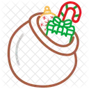 Weihnachtsgeschenkbeutel Weihnachtsmannbeutel Weihnachtsmanngeschenkbeutel Symbol