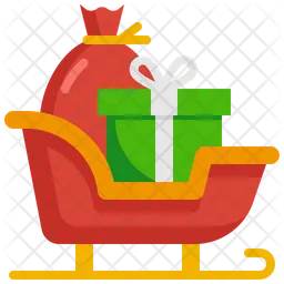 Weihnachtsmann-Schlitten  Symbol