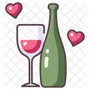 Liebe Wein Flasche Icon