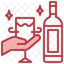 Wein Drehen Glaser Hand Symbol