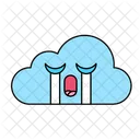 Weinende Wolke Weinen Wolken Emoji Symbol