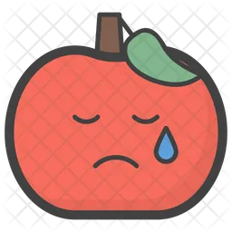 Weinender Apfel Emoji Symbol