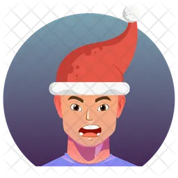 Weinender Weihnachtsmann Emoji Symbol