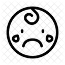 Weinendes Baby Kleinkind Verargert Symbol