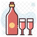 Wein Bierflasche Alkohol Symbol