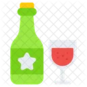 Trinkflasche Wein Alkohol Symbol