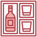 Weinkarton Flaschen Alkohol Symbol