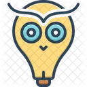 Weise Intelligent Vogel Symbol