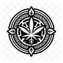 Weisheitsblatt Laub Stammes Symbol