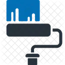 Weisse Wasche Farbrolle Malwerkzeug Symbol